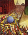 Procesión del Primero de Mayo en Moscú 1956 Diego Rivera